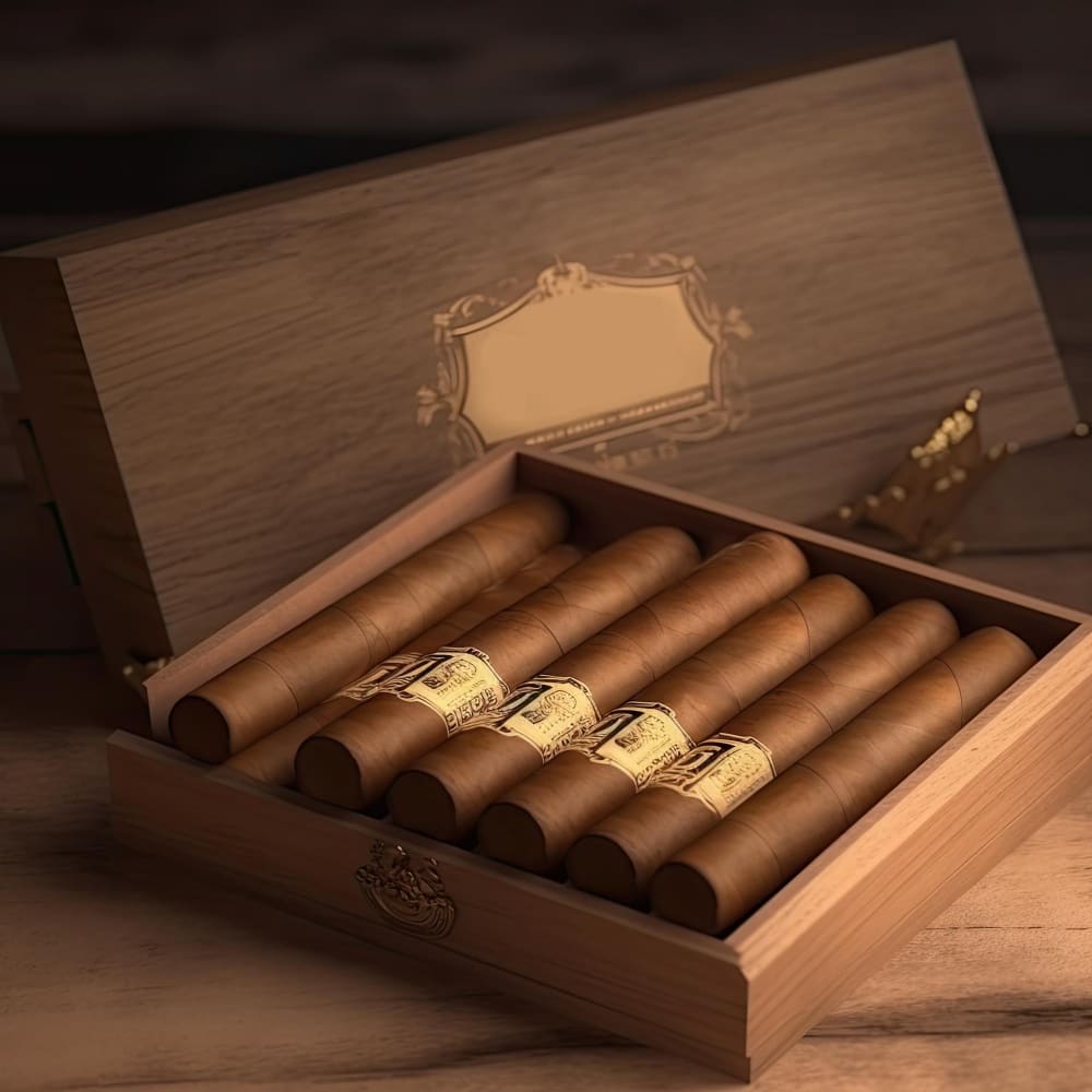 luxury-cuba-cigars-mockup-advertising-banner-smoking-tobacco-products-cases-demonstration-exclusive-goods-generative-ai-illustration